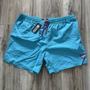 RSVLTS NWT Swim Trunks Shorts Mens 3XL Teal Blue Drawstring Closure Quick Dry